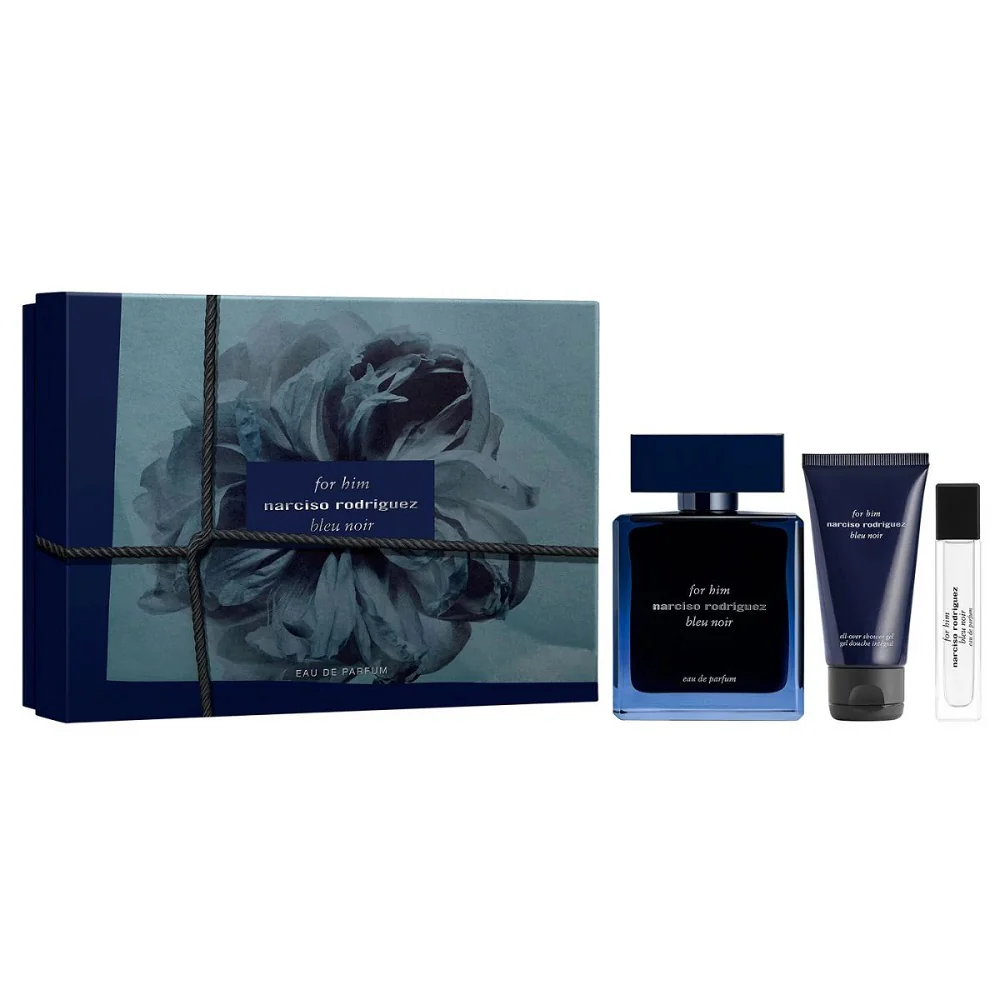 For Him Bleu Noir zestaw woda perfumowana spray 100ml + żel pod prysznic 50ml + woda perfumowana spray 10ml