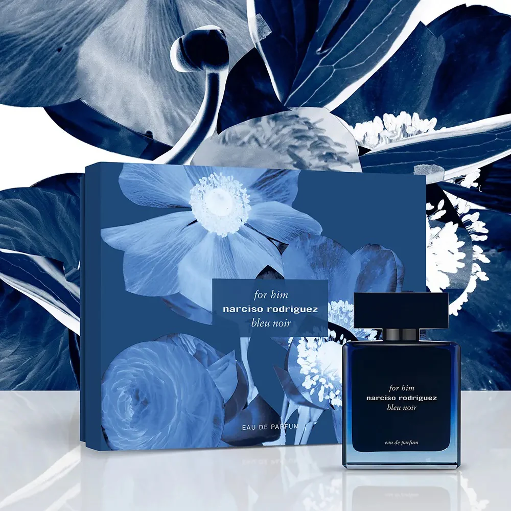 For Him Bleu Noir zestaw woda perfumowana spray 100ml + żel pod prysznic 50ml + woda perfumowana spray 10ml - Image 3