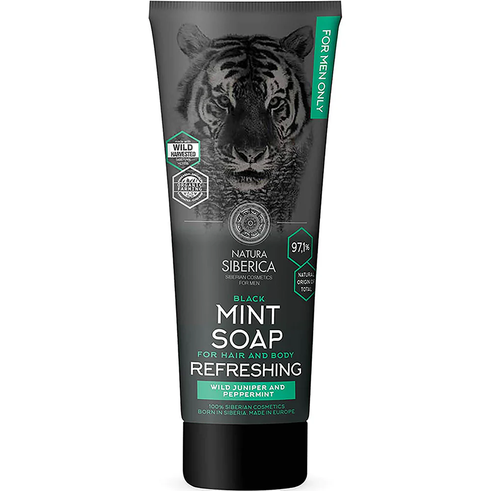 For Men naturalne czarne mydło do włosów i ciała 200ml