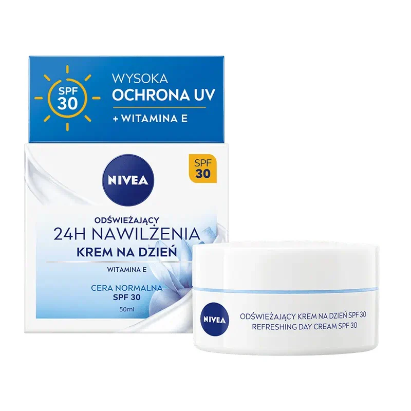 24H Nawilżenia odświeżający krem na dzień SPF30 cera normalna 50ml - Image 2