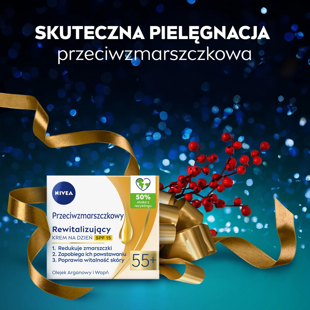 Beauty Care zestaw rewitalizujący krem na dzień SPF15 55+ 50ml + rewitalizujący krem na noc 55+ 50ml + kojący płyn micelarny 200ml - Image 5
