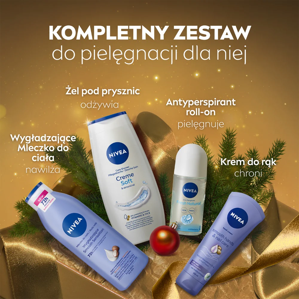 Beauty Collection zestaw antyperspirant roll-on 50ml + mleczko do ciała 250ml + żel pod prysznic 250ml + krem do rąk 100ml + kosmetyczka - Image 3