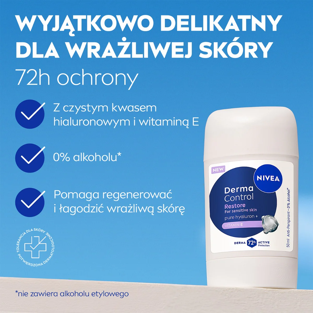 Derma Control Restore antyperspirant w sztyfcie 50ml - Image 2