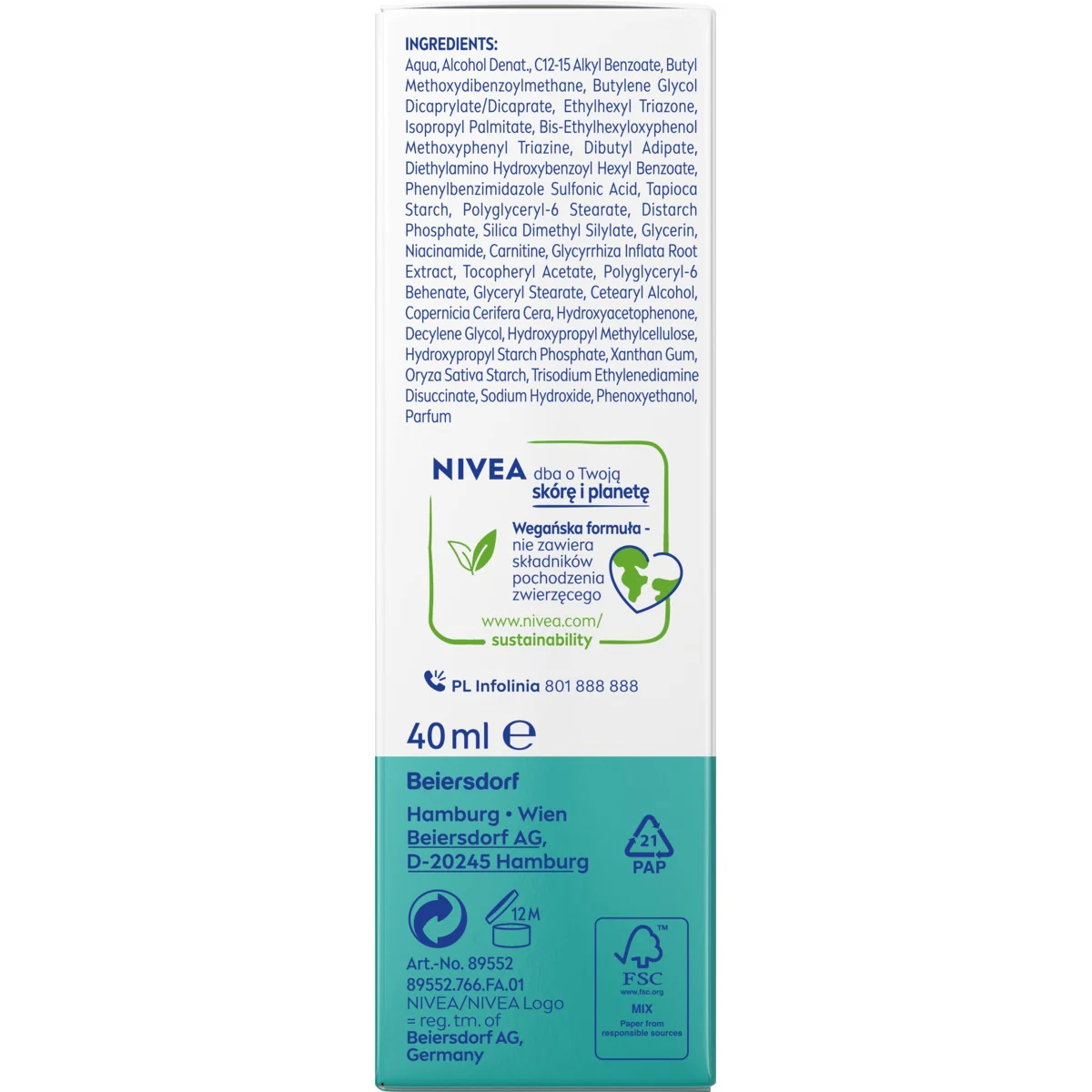 Derma Skin Clear Daily UV fluid SPF50+ pod makijaż 40ml - Image 6
