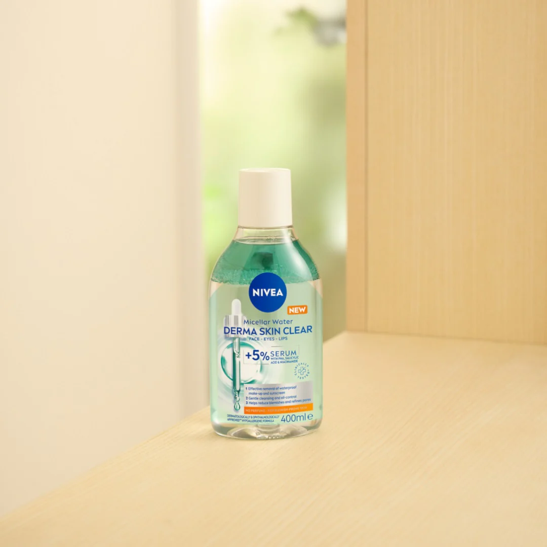 Derma Skin Clear płyn micelarny do demakijażu z 5% serum 400ml - Image 4