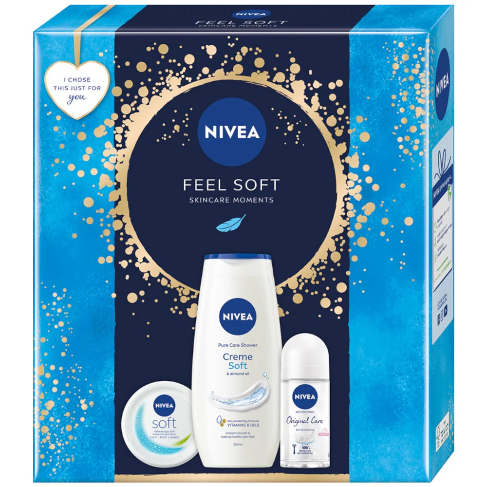 Feel Soft zestaw antyperspirant roll-on 50ml + krem intensywnie nawilżajacy 100ml + żel pod prysznic 250ml