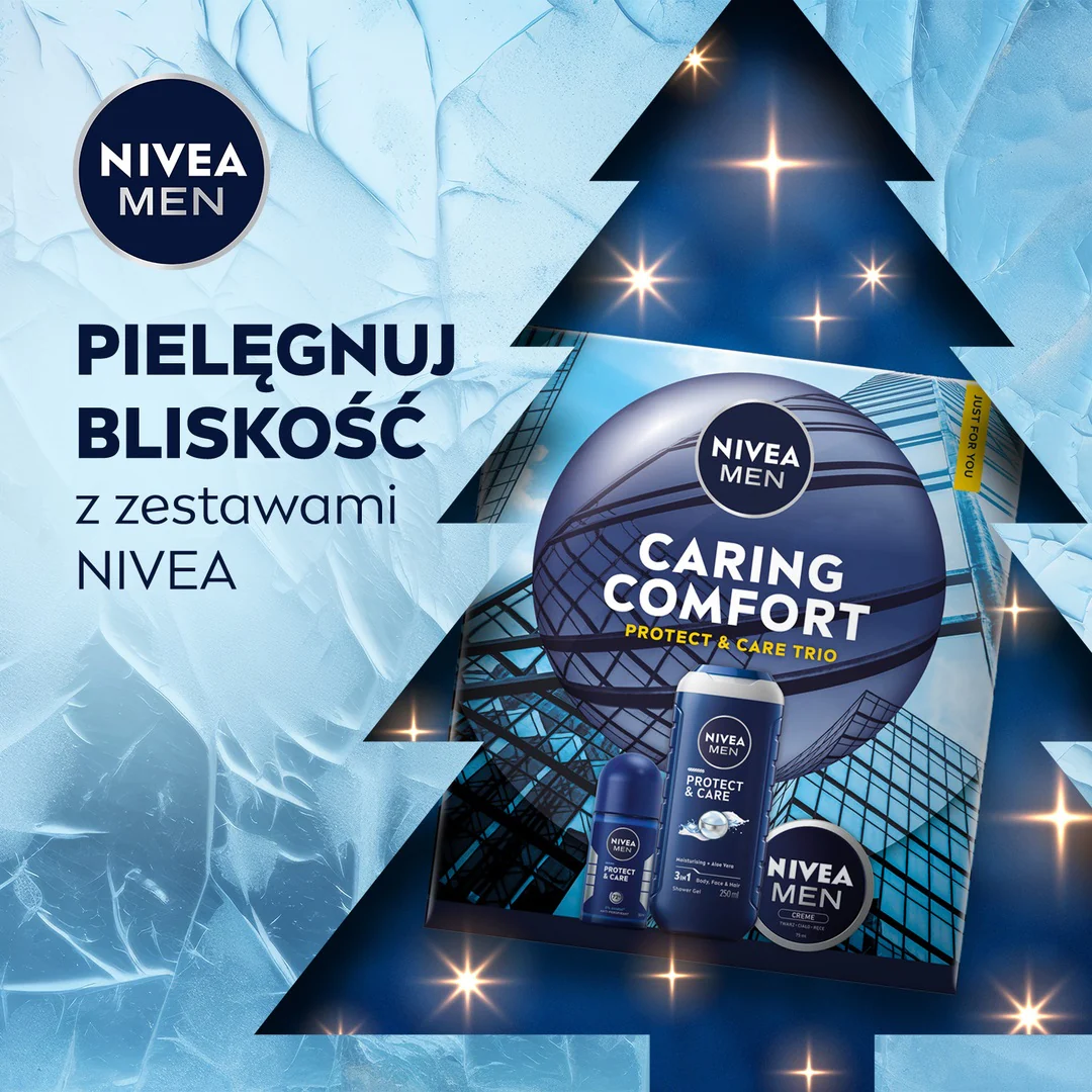 Men Caring Comfort zestaw żel pod prysznic 3w1 250ml + antyperspirant roll-on 50ml + krem uniwersalny 100ml - Image 5