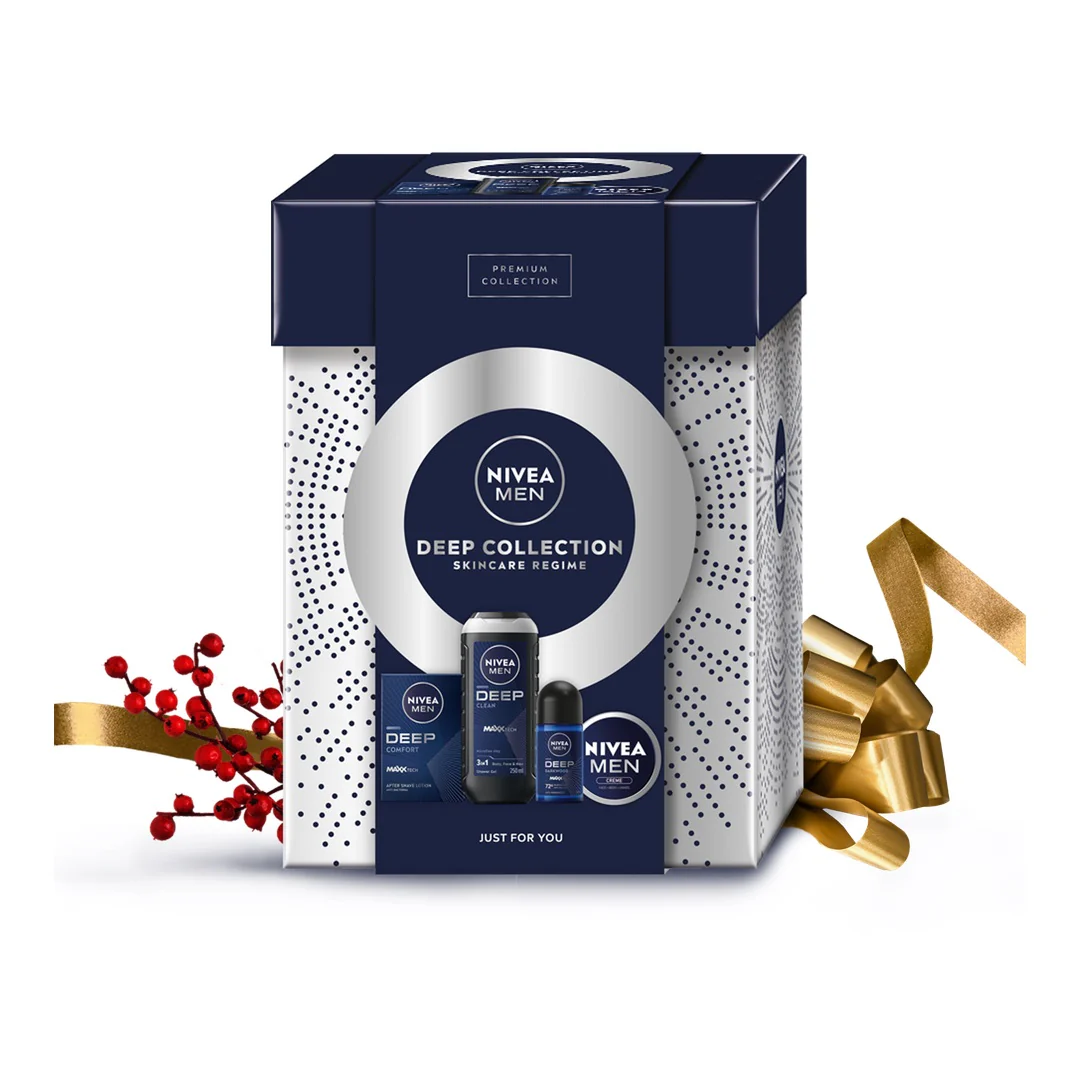 Men Deep Collection zestaw żel pod prysznic 3w1 250ml + antybakteryjna woda po goleniu 100ml + antyperspirant w kulce 50ml + uniwersalny krem 75ml - Image 6