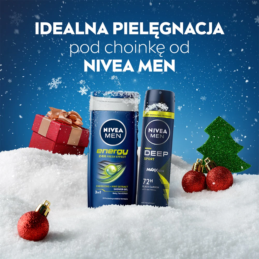 Men Deep Energy zestaw żel pod prysznic 3w1 250ml + antyperspirant spray 150ml - Image 2