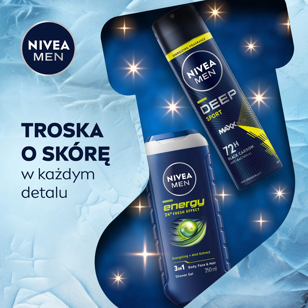 Men Energy Boost zestaw żel pod prysznic 3w1 250ml + antyperspirant w sprayu 150ml - Image 4