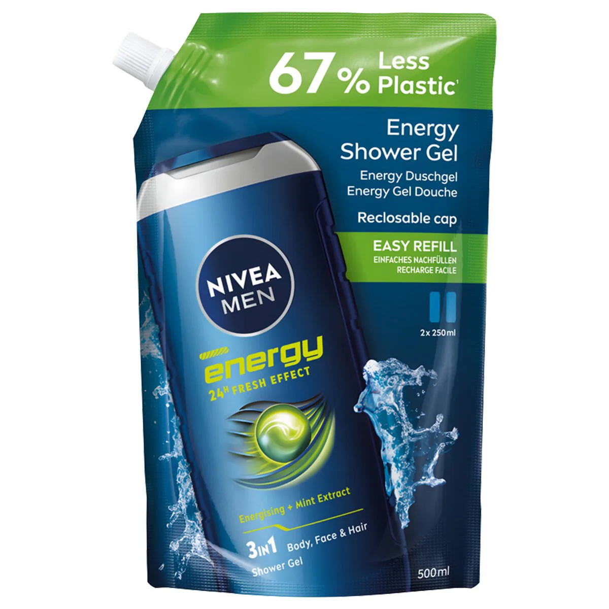 Men Energy żel pod prysznic opakowanie uzupełniające 500ml