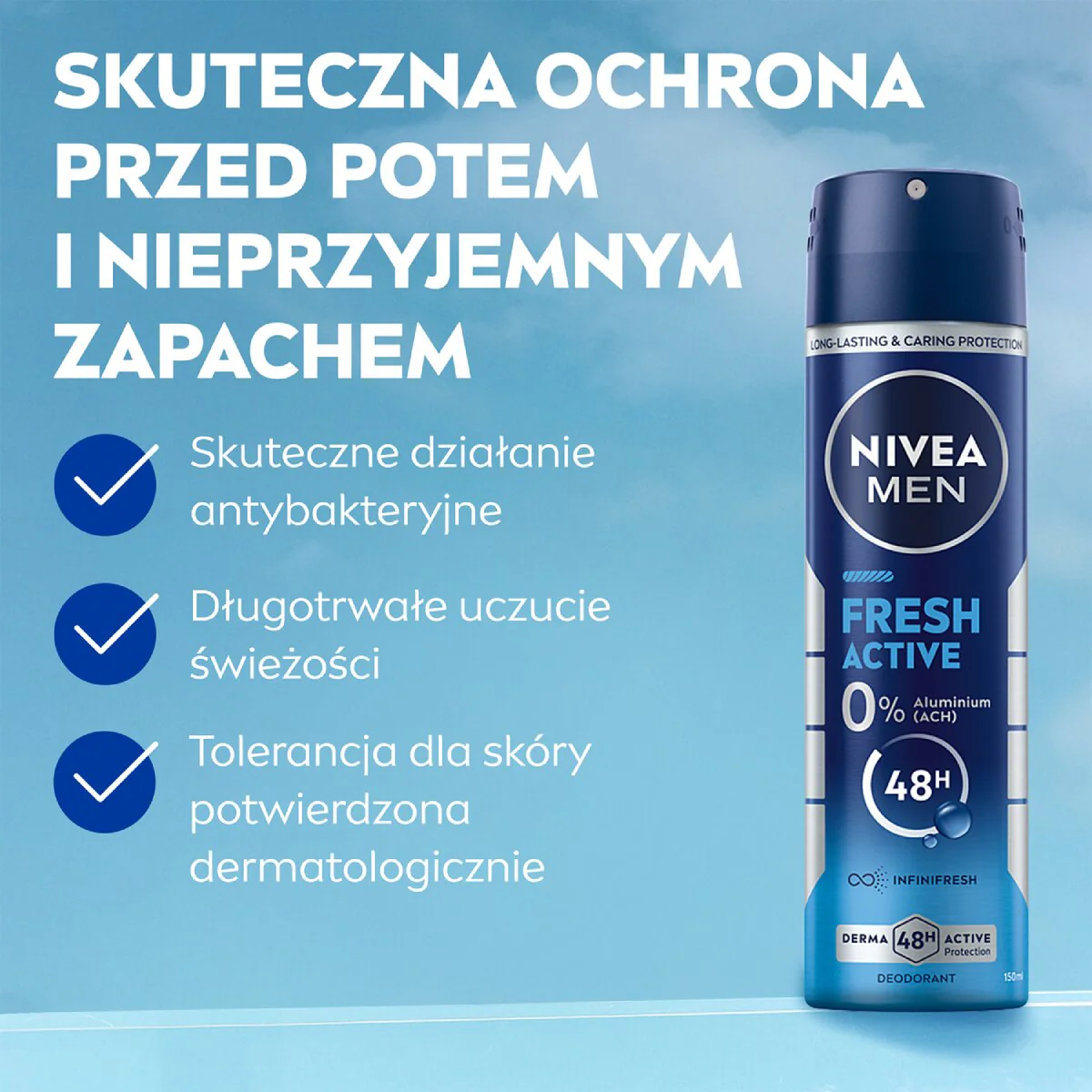 Men Fresh Active dezodorant spray 150ml - Image 2