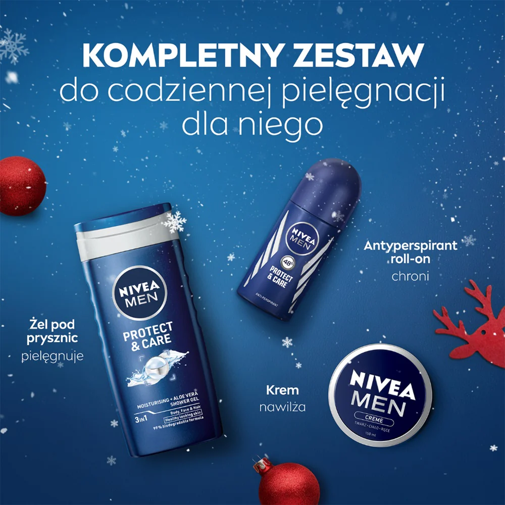 Men Get Protected zestaw żel pod prysznic 3w1 250ml + antyperspirant roll-on 50ml + krem uniwersalny 75ml - Image 5