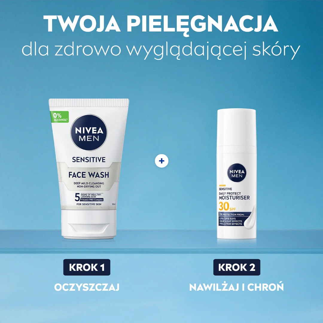 Men Sensitive Daily Protect nawilżający krem do twarzy SPF30 50ml - Image 5