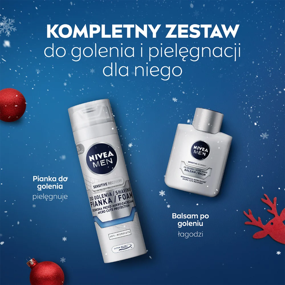 Men Sensitive Recovery zestaw balsam po goleniu 100ml + pianka do golenia 200ml - Image 4