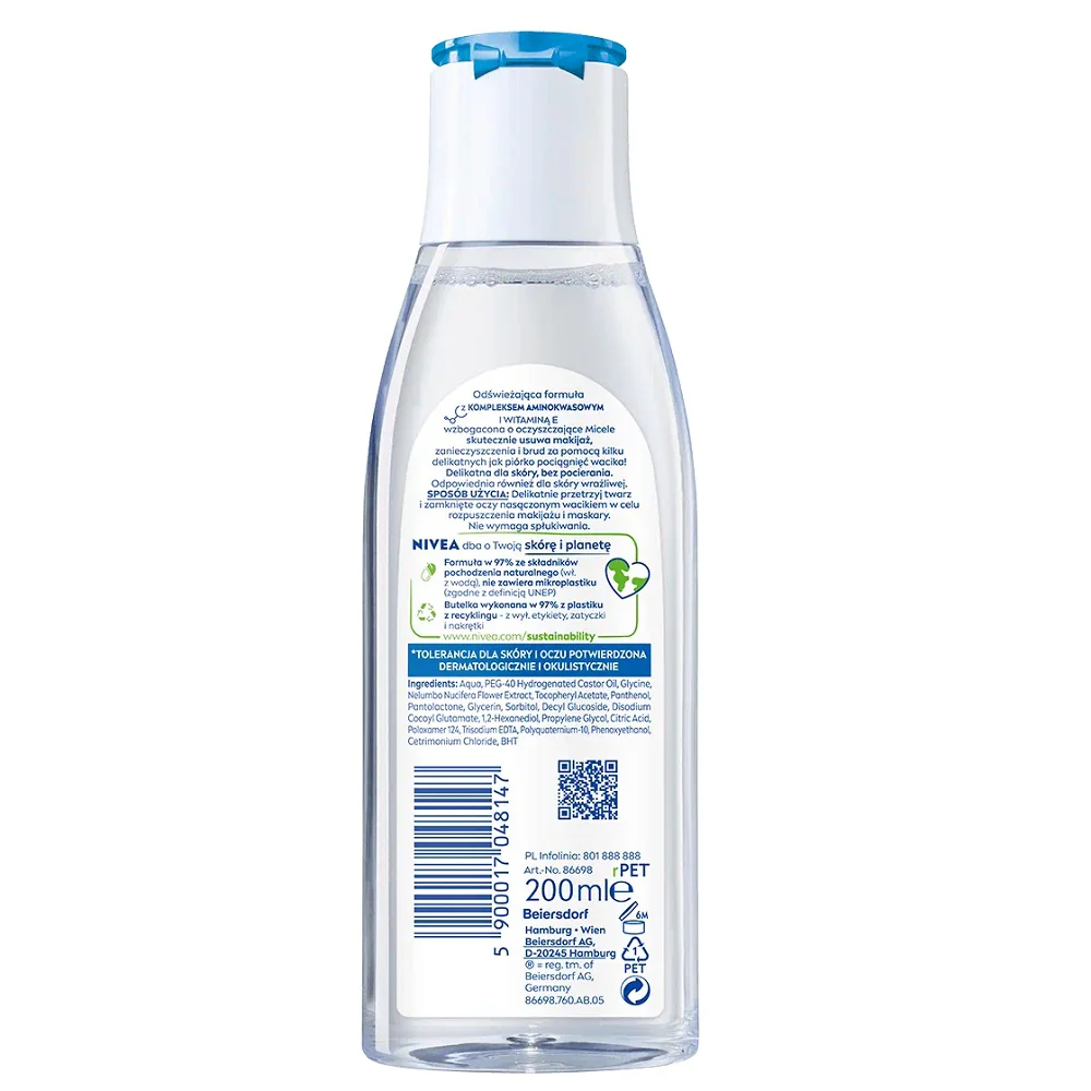 MicellAir odświeżający płyn micelarny do cery normalnej i mieszanej 200ml - Image 2