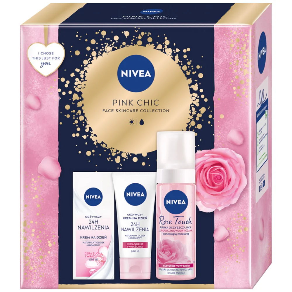 Pink Chic zestaw pianka oczyszczająca 150ml + odżywczy krem na dzień 50ml