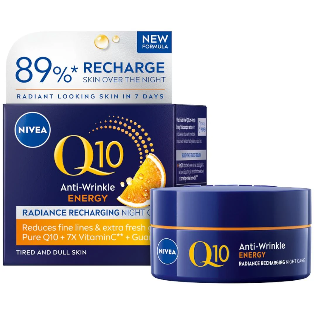 Q10 Energy zestaw rozświetlający krem na dzień 50ml + regenerujący krem na noc 50ml - Image 2