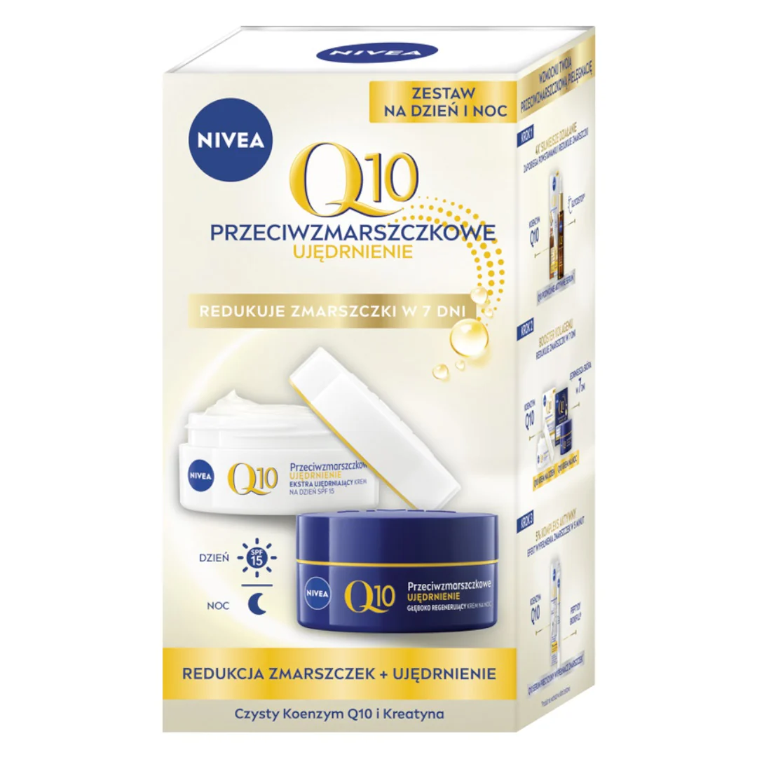 Q10 Ujędrnienie zestaw przeciwzmarszczkowy krem na dzień i krem na noc 2x50ml
