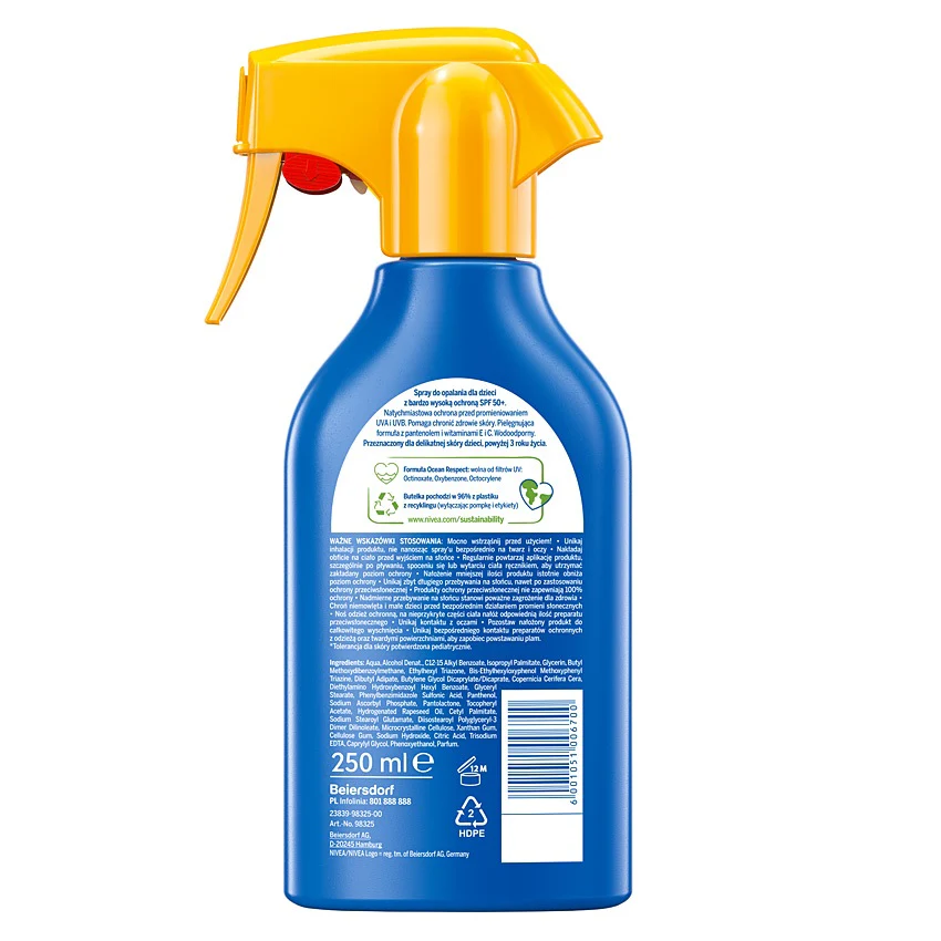 Sun Kids Protect & Care spray do opalania dla dzieci z bardzo wysoką ochroną SPF50+ 250ml - Image 2