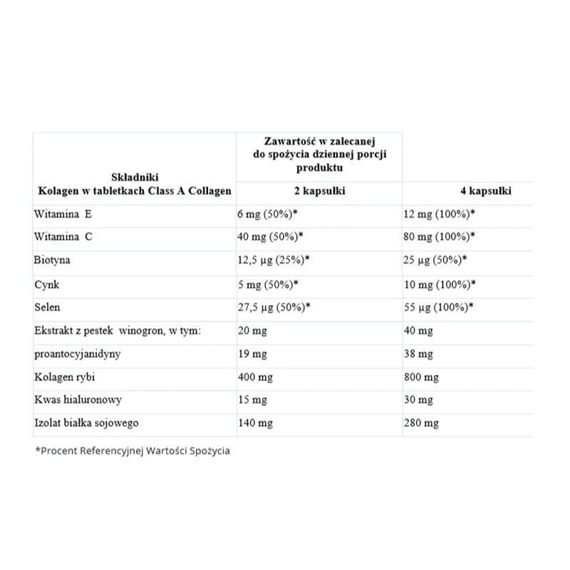 Class A Collagen naturalny kolagen rybi suplement diety 90 kapsułek - Image 3