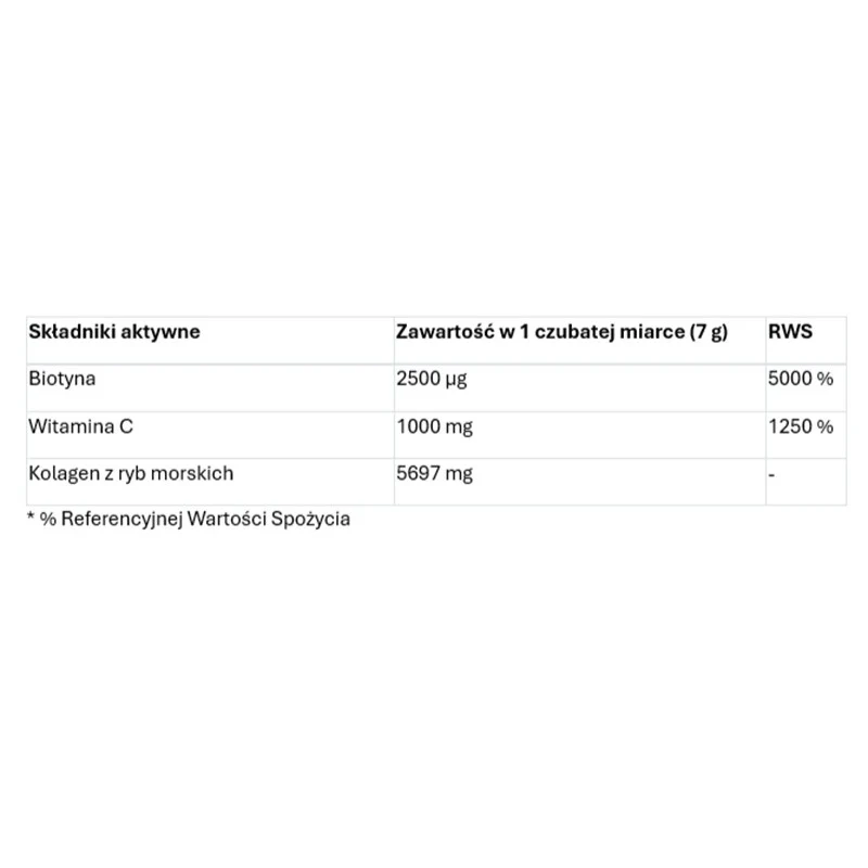 Kolagen + Witamina C i Biotyna w proszku suplement diety w proszku 100g - Image 2