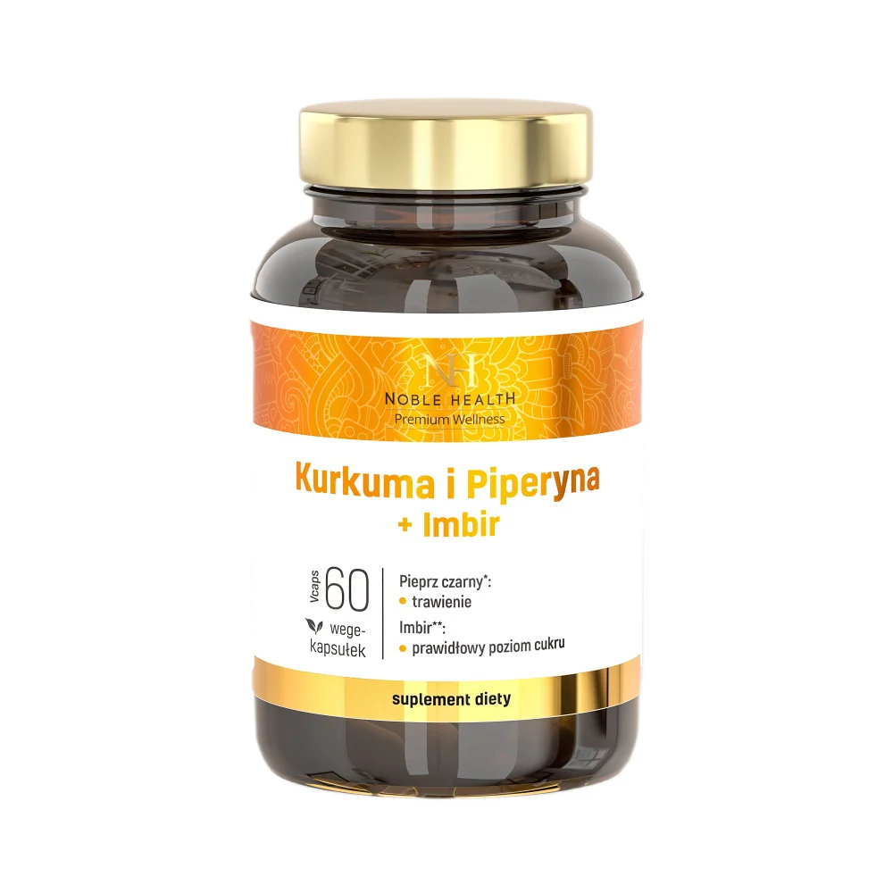 Kurkuma i Piperyna + Imbir suplement diety 60 kapsułek