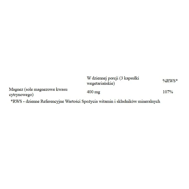 Magnesium Citrate suplement diety 120 kapsułek - Image 2