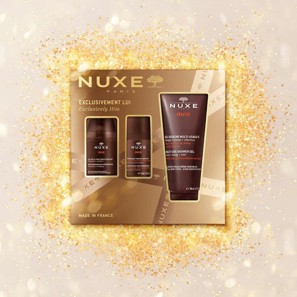 Exclusively Him zestaw wielofunkcyjny żel nawilżający do twarzy 50ml + dezodorant roll-on 24-godzinna ochrona 50ml + wielofunkcyjny żel pod prysznic 200ml - Image 2