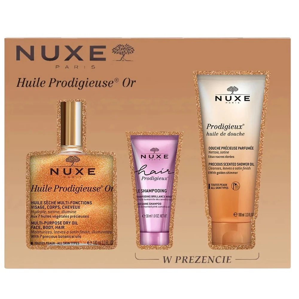 Huile Prodigieuse Or zestaw suchy olejek 100ml + szampon do włosów 30ml + olejek pod prysznic 100ml - Image 2
