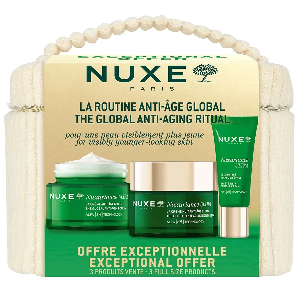 Nuxuriance Ultra zestaw krem przeciwstarzeniowy na dzień 50ml + krem przeciwstarzeniowy na noc 50ml + krem do okolic oczu i ust 15ml