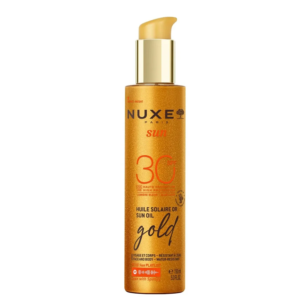 Sun rozświetlający olejek z drobinkami do opalania twarzy i ciała SPF30 150ml