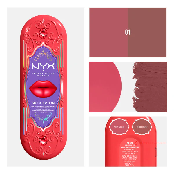 Bridgerton Royal Treasures 2-Piece Lip Kit zestaw błyszczyk i konturówka 2szt. - Image 6