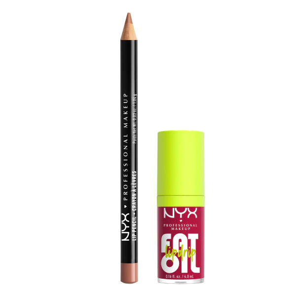 Duo Kit zestaw Slim Lip Pencil kredka do ust Natural 1.04g + Fat Oil Lip Drip olejek do ust Newsfeed 4.8ml