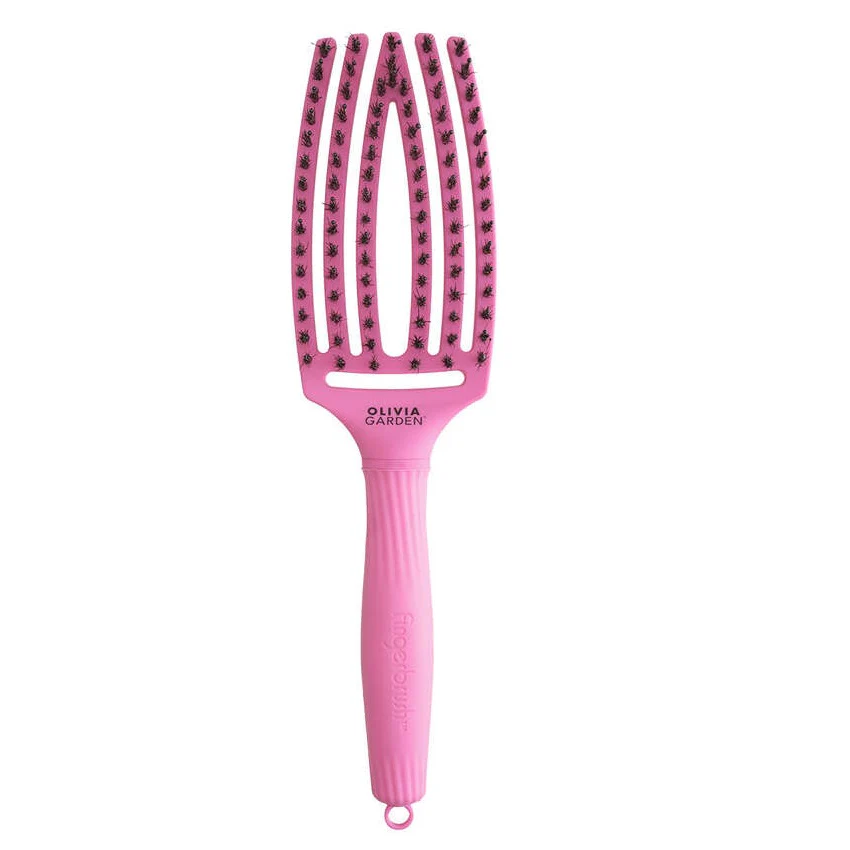 FingerBrush Combo Medium szczotka do rozczesywania włosów Bubble Pink