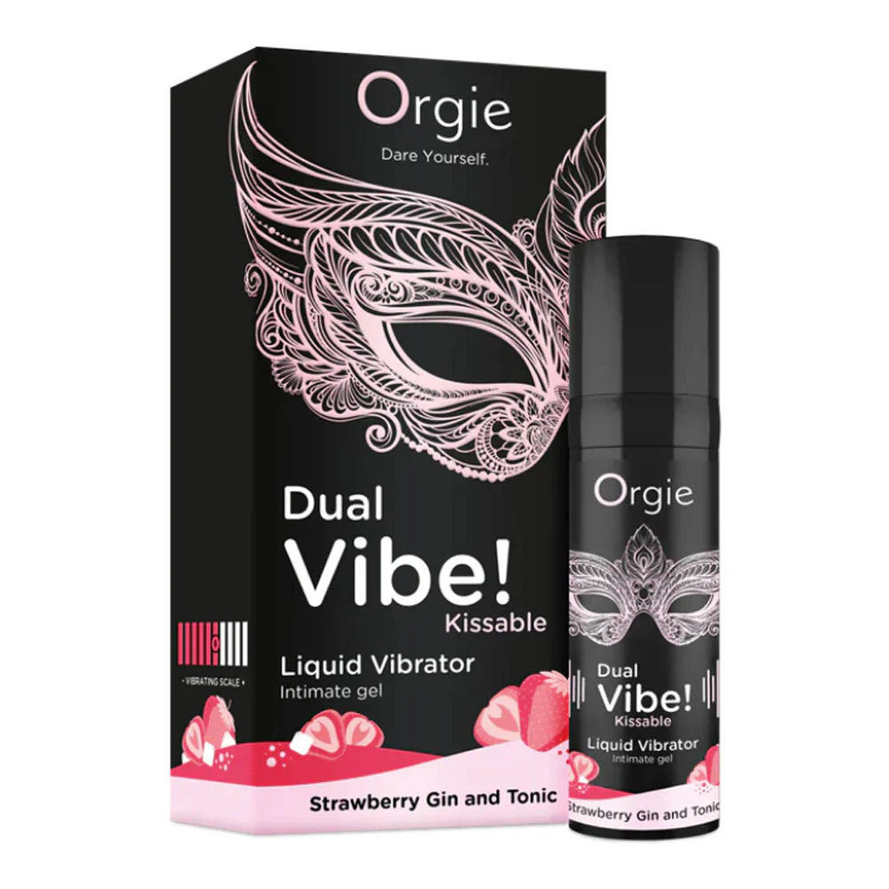 Dual Vibe! Kissable Liquid Vibrator wibrujący żel intymny Strawberry Gin and Tonic 15ml - Image 2