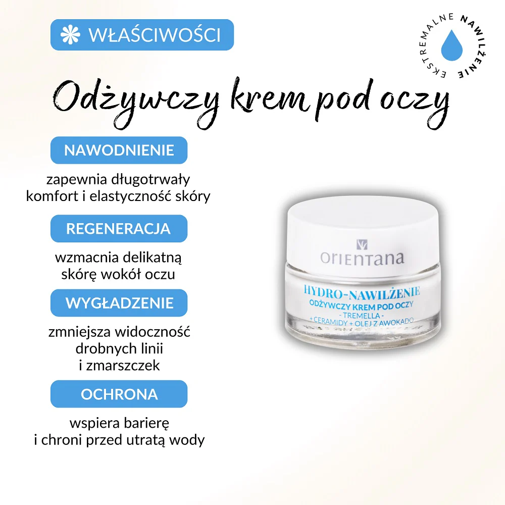 Hydro-Nawilżenie odżywczy krem pod oczy z ceramidami 15ml - Image 6