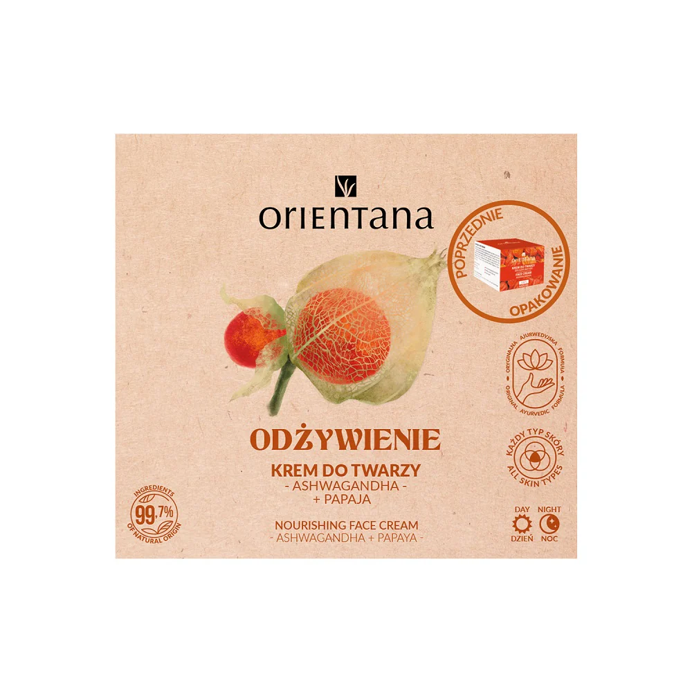 Odżywienie krem do twarzy Ashwagandha i Papaja 40ml - Image 2
