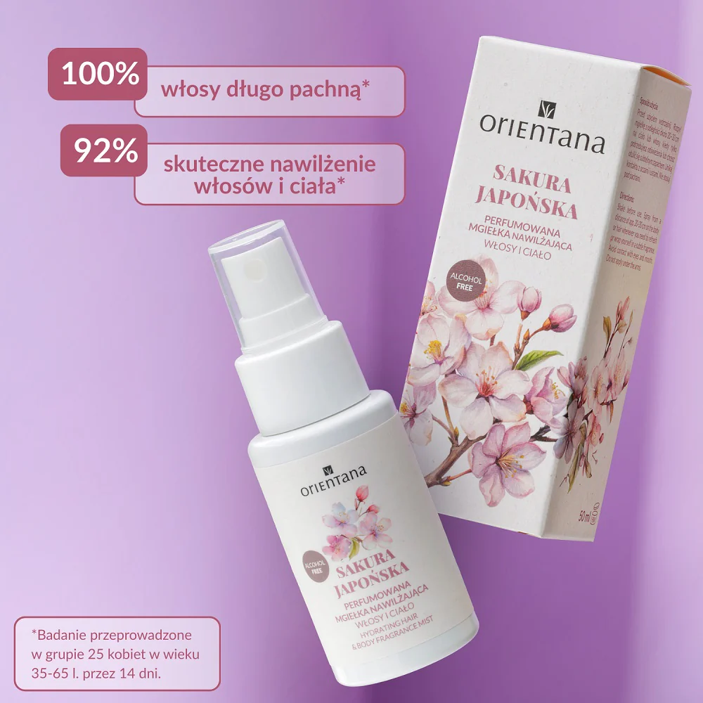 Perfumowana mgiełka nawilżająca do ciała i włosów Sakura Japońska 50ml - Image 2