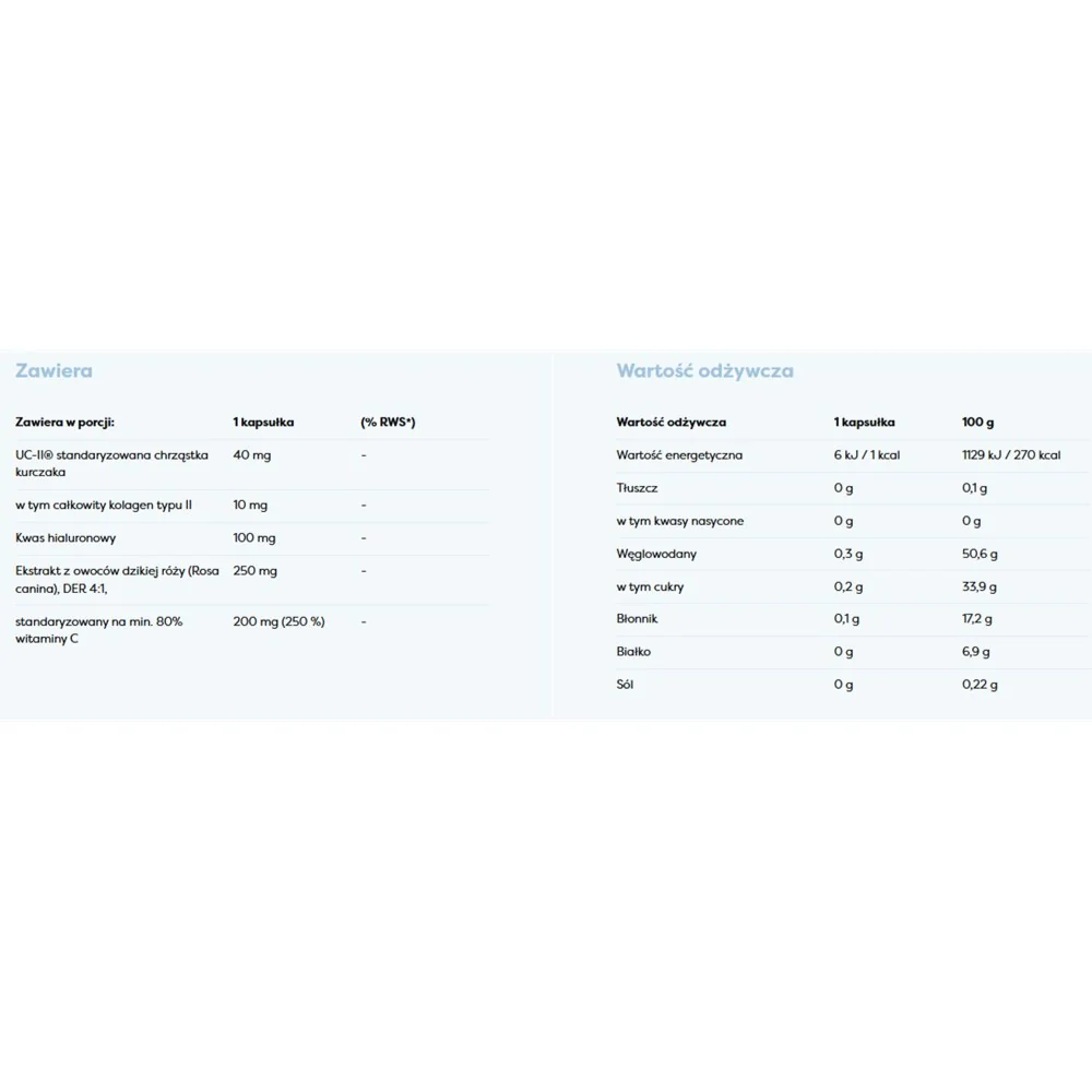 Kolagen typu II z kwasem hialuronowym suplement diety 60 kapsułek - Image 2