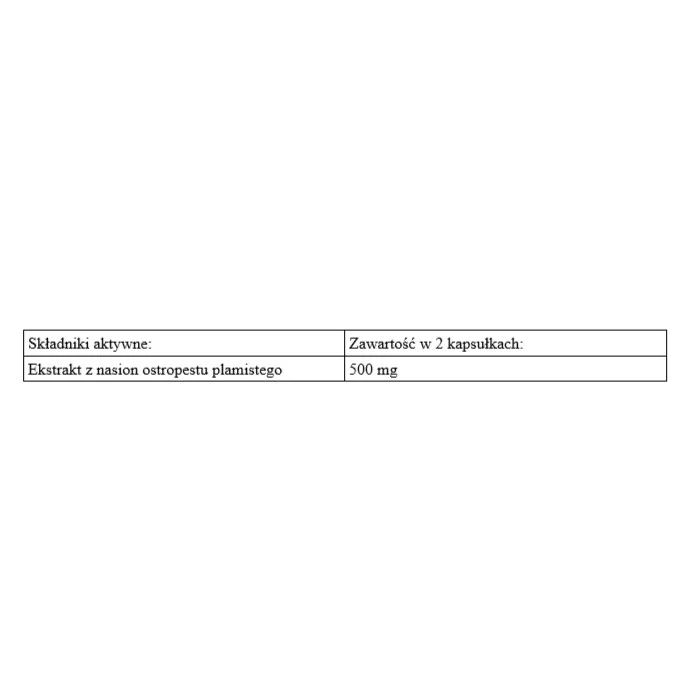 Ostropest Plamisty suplement diety 30 kapsułek - Image 2