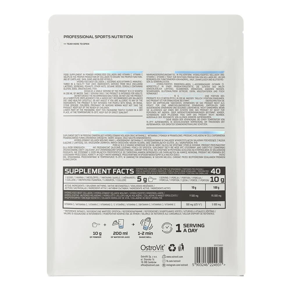 Collagen + Vitamin C suplement diety w proszku 400g - Image 2