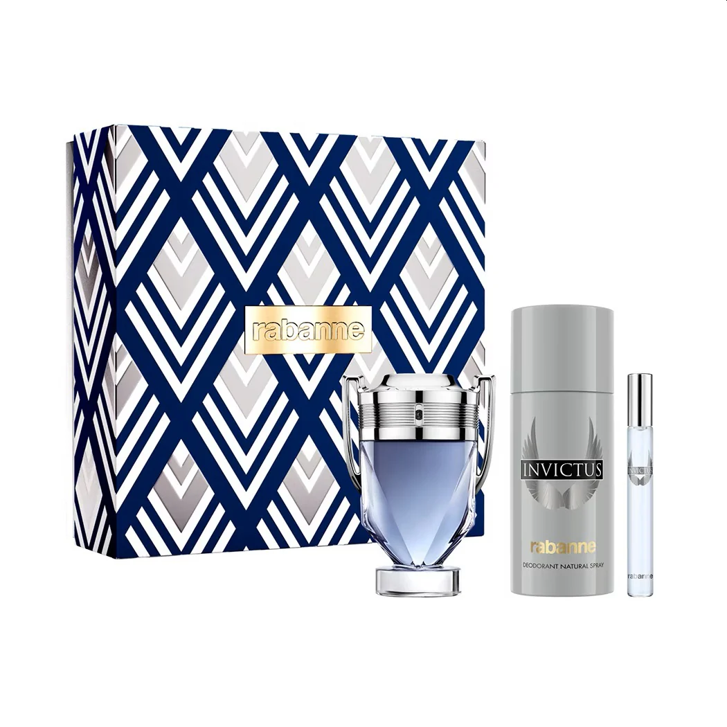 Invictus zestaw woda toaletowa spray 100ml + dezodorant spray 150ml + woda toaletowa spray 10ml
