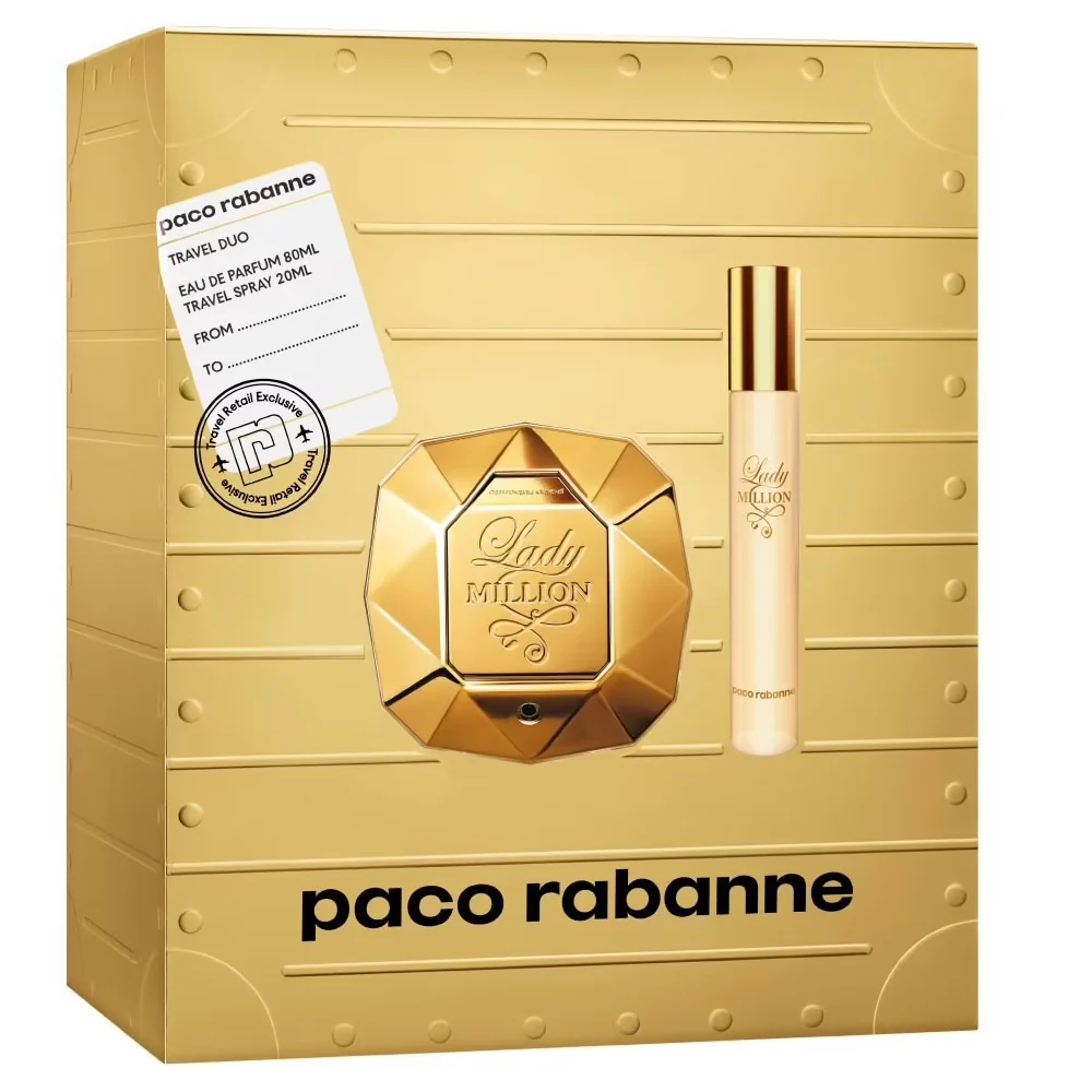 Lady Million zestaw woda perfumowana spray 80ml + woda perfumowana spray 20ml