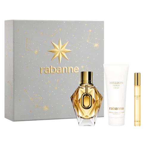 Million Gold For Her zestaw woda perfumowana spray 90ml + balsam do ciała 100ml + woda perfumowana spray 10ml