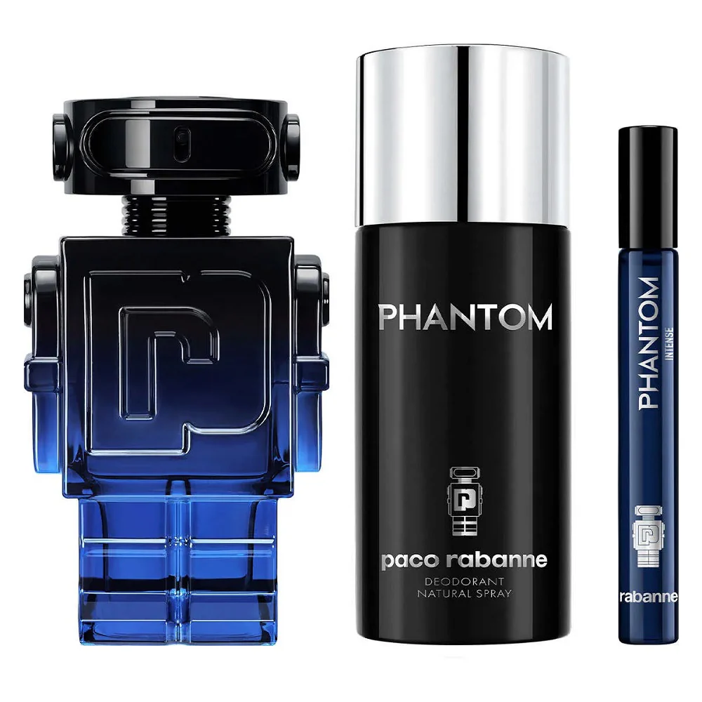 Phantom Intense zestaw woda perfumowana spray 100ml + dezodorant spray 150ml + woda perfumowana spray 10ml - Image 3