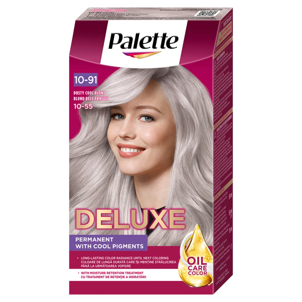 Deluxe farba do włosów 10-91 Popielaty Chłodny Blond