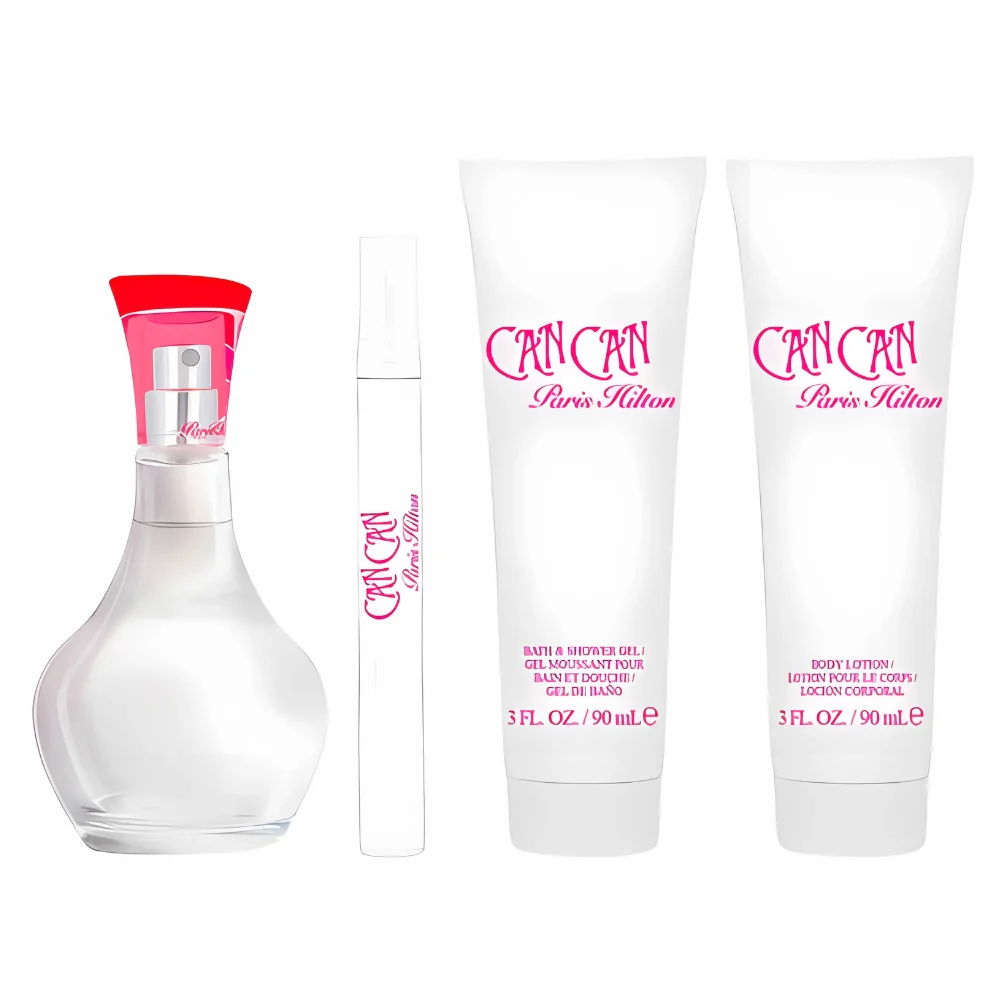 Can Can zestaw woda perfumowana spray 100ml + balsam do ciała 90ml + żel pod prysznic 90ml + woda perfumowana spray 10ml - Image 2