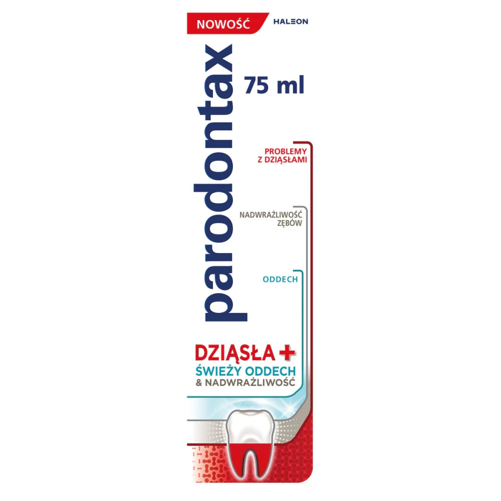 Dziąsła + Świeży Oddech & Nadwrażliwość pasta do zębów z fluorkiem 75ml - Image 2