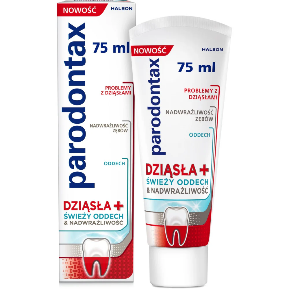 Dziąsła + Świeży Oddech & Nadwrażliwość pasta do zębów z fluorkiem 75ml - Image 3
